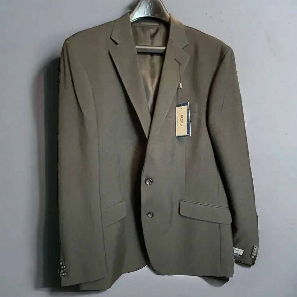 Kenneth Cole Sports Coat 2 Button Charcoal Size 46L